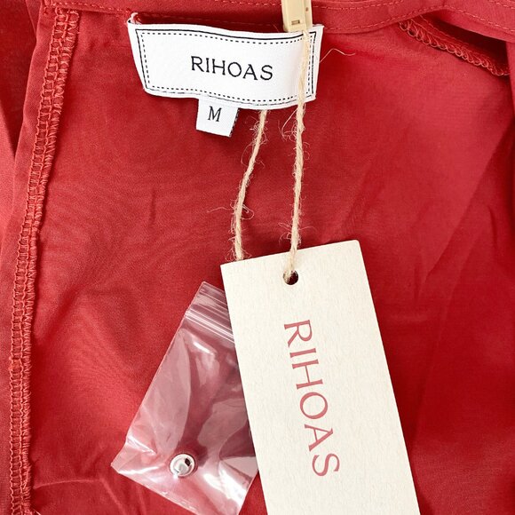 🌶️ NWT - Solid Ruched Side Split Midi Dress - Hot Red 🌶️ - Picture 12 of 13